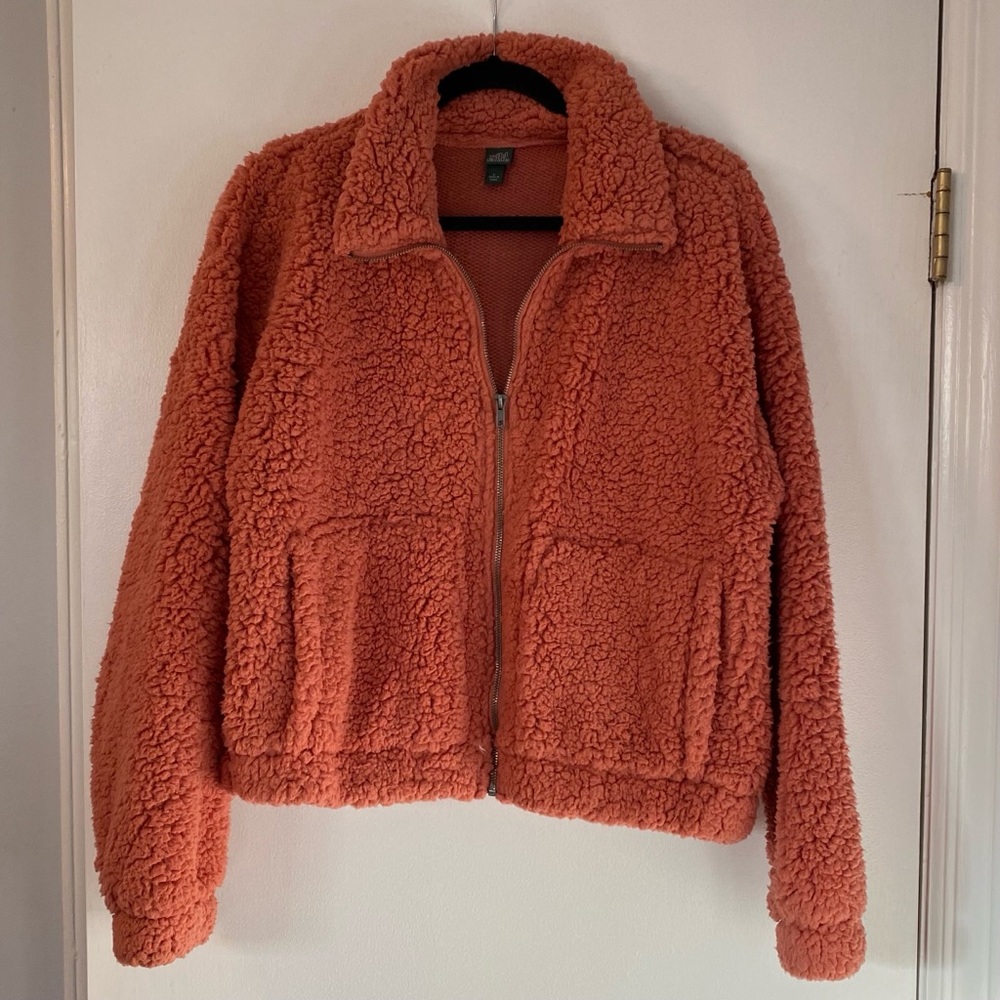 Faux Fur Fluffy Sweatshirt Jacket